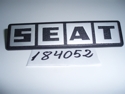 Letrero posterior "SEAT"