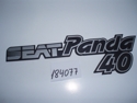 Letrero "SEAT PANDA 40" Letrero "SEAT PANDA 40"
