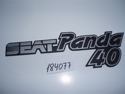 Letrero "SEAT PANDA 40"