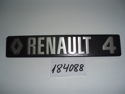 Letrero posterior "RENAULT 4"