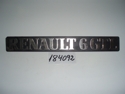 Letrero "RENAULT 6-GTL"