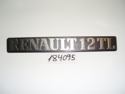 Letrero "RENAULT 12-TL" Letrero "RENAULT 12-TL"