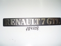 Letrero "RENAULT 7-GTL" Letrero "RENAULT 7-GTL"