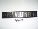 Letrero posterior "RENAULT 18-TL" Letrero posterior "RENAULT 18-TL"