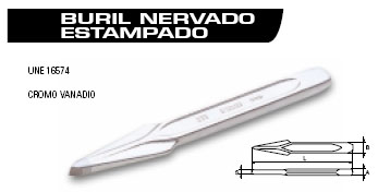 Buril nervado estampado 200 mm 206284 - Haga click en la imagen para cerrar