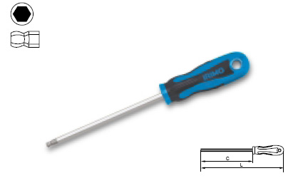 Destornillador hexagonal con bola 2x100 mm 204734 - Haga click en la imagen para cerrar