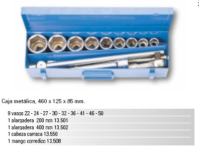 Juego 13 piezas llave tubo 3/4" - "Jullavaso" - 320 206321 - Haga click en la imagen para cerrar