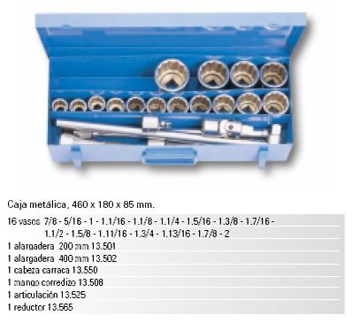 Juego 22 piezas llave tubo 3/4" - "Jullavaso" - 361 206327 - Haga click en la imagen para cerrar