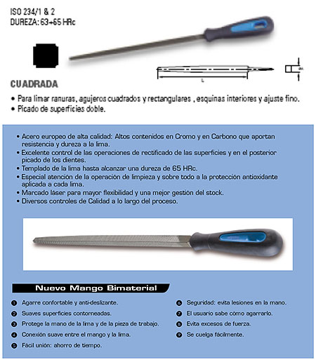 Lima cuadrada 6" con mango 2045825 - Haga click en la imagen para cerrar