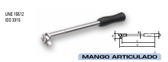 Mango articulado corto cuadrado 1/2" 205424 - Haga click en la imagen para cerrar