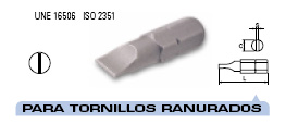 Punta plana 0,5x4 mm hexágono de 1/4" 205539 - Haga click en la imagen para cerrar