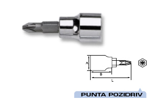 Llave vaso punta pozidriv PZ-2 1/4" 205484 - Haga click en la imagen para cerrar