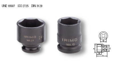 Llave vaso impacto 22 mm cuadrado 3/4" 205212 - Haga click en la imagen para cerrar