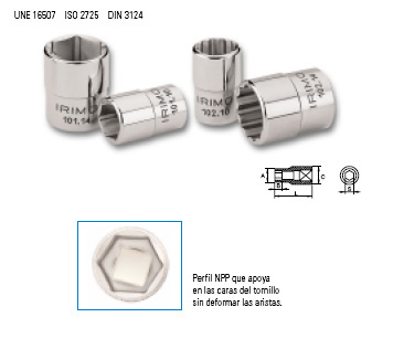 Llave vaso 8mm cuadrado 3/8" C12 2048921 - Haga click en la imagen para cerrar